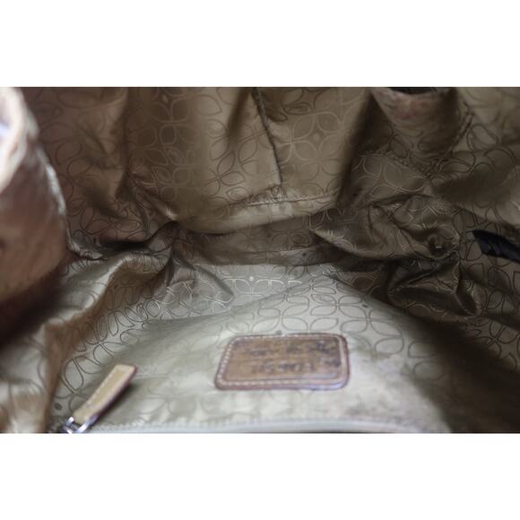 Fossil Green Leather Drawstring Backpack With Fossil Keychain - Picture 11 of 11